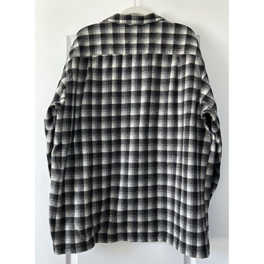 Pendleton Wool Original Board Shirt Mens XXL Black Gray 1958 Plaid Chest Pockets - Picture 6 of 16